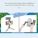 STARTRC 1/4 inch Screw Hole Dual-layer Cold-shoe Phone Clamp Holder for Insta360 ONE / ONE X / EVO, iPhone, Galaxy, HTC, Sony and other Smartphones(Black)