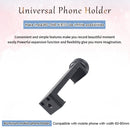 STARTRC 1/4 inch Screw Hole Dual-layer Cold-shoe Phone Clamp Holder for Insta360 ONE / ONE X / EVO, iPhone, Galaxy, HTC, Sony and other Smartphones(Black)