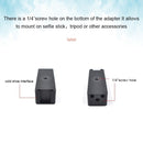 STARTRC 1/4 inch Screw Hole Dual-layer Cold-shoe Phone Clamp Holder for Insta360 ONE / ONE X / EVO, iPhone, Galaxy, HTC, Sony and other Smartphones(Black)