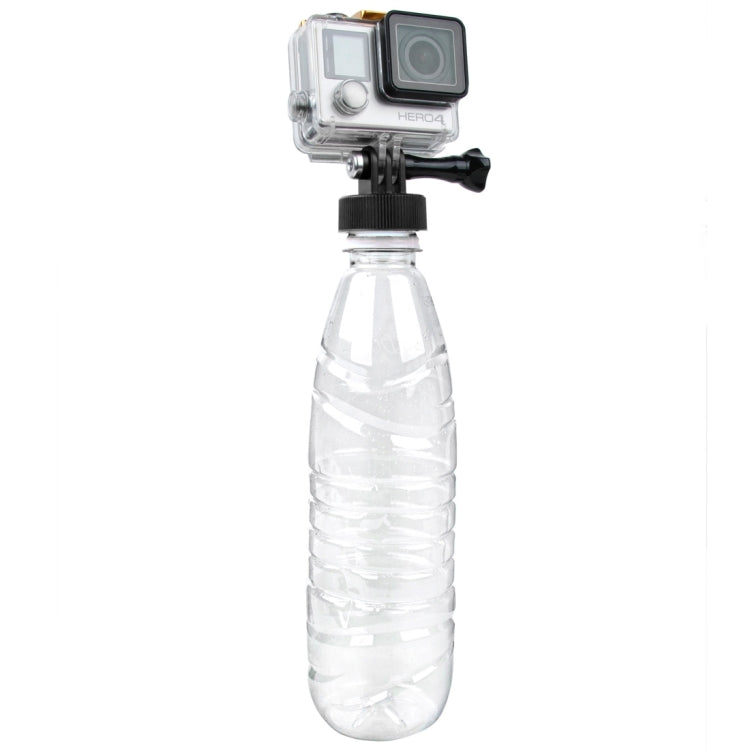 TMC HR383 Surfing Plastic Bottle Top Mount Tripod Adapter Holder for PULUZ Action Sports Cameras Jaws Flex Clamp Mount for GoPro HERO10 Black / HERO9 Black / HERO8 Black /7 /6 /5 /5 Session /4 Session ... ther Action Cameras, Inner Diameter: 28.5mm(Black)