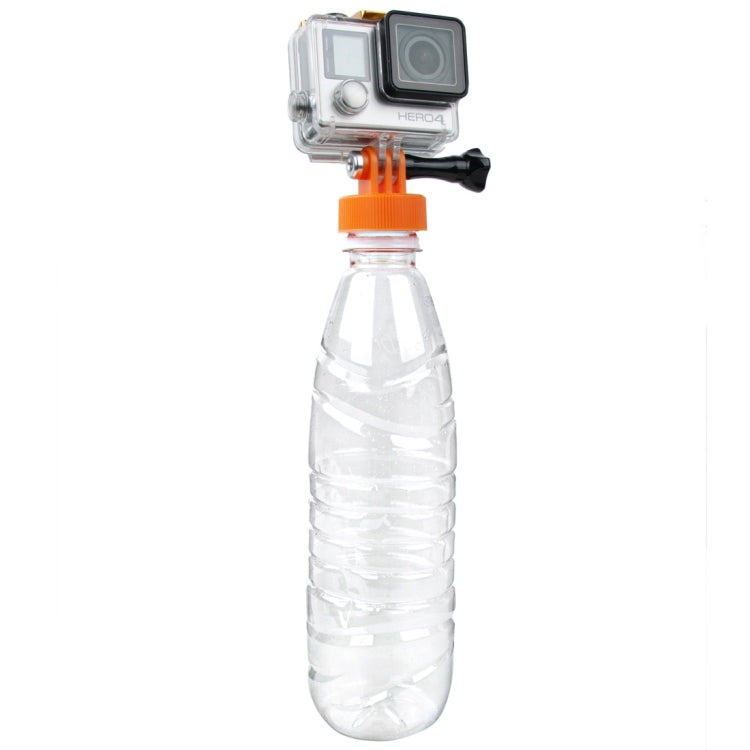 TMC HR383 Surfing Plastic Bottle Top Mount Tripod Adapter Holder for PULUZ Action Sports Cameras Jaws Flex Clamp Mount for GoPro HERO10 Black / HERO9 Black / HERO8 Black /7 /6 /5 /5 Session /4 Session ... her Action Cameras, Inner Diameter: 28.5mm(Orange)
