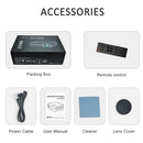 DH-A10B 5.8 inch LCD Screen 4200 Lumens 1280 x 800P HD Smart Projector with Remote Control, Support HDMIx2, USBx2, VGA, AV IN/RCA, RJ45(Black)