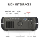 DH-A10B 5.8 inch LCD Screen 4200 Lumens 1280 x 800P HD Smart Projector with Remote Control, Support HDMIx2, USBx2, VGA, AV IN/RCA, RJ45(Black)