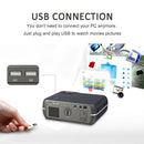 DH-A10B 5.8 inch LCD Screen 4200 Lumens 1280 x 800P HD Smart Projector with Remote Control, Support HDMIx2, USBx2, VGA, AV IN/RCA, RJ45(White)