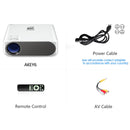 AUN AKEY6 5.8 inch 5500 Lumens 1920x1080P Portable HD LED Projector with Remote Control, Support USB / SD Card / AV / VGA