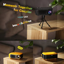 A2000 Portable Projector 800 Lumen LCD Home Theater Video Projector, Support 1080P, UK Plug (Yellow)