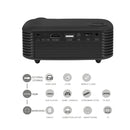 A2000 Portable Projector 800 Lumen LCD Home Theater Video Projector, Support 1080P, UK Plug (Yellow)