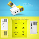 YG300 400LM Portable Mini Home Theater LED Projector with Remote Controller, Support HDMI, AV, SD, USB Interfaces (Yellow)