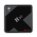 H10 6K HD Smart TV BOX,Android 9.0,Allwinner H6 Quad Core 64-bit ARM Cortex-A53,4GB+32GB, Support TF Card, SPDIF, HDMI, AV, WiFi, RJ45(Black)
