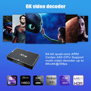 X96H 6K HD Smart TV BOX,Android 9.0,H603 Quad Core 64-bit ARM Cortex-A53,4GB+64GB, Support TF Card, HDMI, WIFI, AV, RJ45, USBx3(Black)