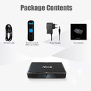 X96H 6K HD Smart TV BOX,Android 9.0,H603 Quad Core 64-bit ARM Cortex-A53,4GB+64GB, Support TF Card, HDMI, WIFI, AV, RJ45, USBx3(Black)