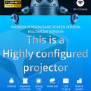 T500 1920x1080 3000LM Mini LED Projector Home Theater, Support HDMI & AV & VGA & USB & TF, Android Version (White)