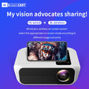 T500 1920x1080 3000LM Mini LED Projector Home Theater, Support HDMI & AV & VGA & USB & TF, Android Version (White)