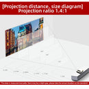 T500 1920x1080 3000LM Mini LED Projector Home Theater, Support HDMI & AV & VGA & USB & TF, Android Version (White)