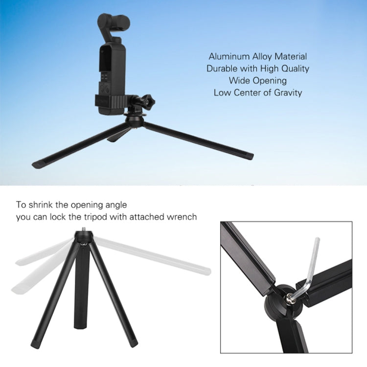 Sunnylife OP-Q9195 Metal Adapter + Tripod + Extending Rod for DJI OSMO Pocket