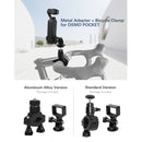 Sunnylife OP-Q9198 Metal Adapter + Metal Bicycle Clip for DJI OSMO Pocket