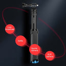 RUIGPRO One-piece Handheld Tripod Selfie Stick Telescopic Monopod Mount for DJI Osmo Action, GoPro HERO10 Black /9 Black / HERO8 Black /7 /6 /5 /5 Session /4 Session /4 /3+ /3 /2 /1, Xiaoyi and Other Action Cameras(Black)