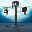 RUIGPRO One-piece Handheld Tripod Selfie Stick Telescopic Monopod Mount for DJI Osmo Action, GoPro HERO10 Black /9 Black / HERO8 Black /7 /6 /5 /5 Session /4 Session /4 /3+ /3 /2 /1, Xiaoyi and Other Action Cameras(Black)