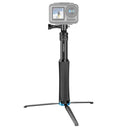 RUIGPRO One-piece Handheld Tripod Selfie Stick Telescopic Monopod Mount for DJI Osmo Action, GoPro HERO10 Black /9 Black / HERO8 Black /7 /6 /5 /5 Session /4 Session /4 /3+ /3 /2 /1, Xiaoyi and Other Action Cameras(Black)