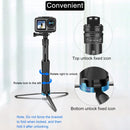 RUIGPRO One-piece Handheld Tripod Selfie Stick Telescopic Monopod Mount for DJI Osmo Action, GoPro HERO10 Black /9 Black / HERO8 Black /7 /6 /5 /5 Session /4 Session /4 /3+ /3 /2 /1, Xiaoyi and Other Action Cameras(Black)