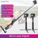 RUIGPRO One-piece Handheld Tripod Selfie Stick Telescopic Monopod Mount for DJI Osmo Action, GoPro HERO10 Black /9 Black / HERO8 Black /7 /6 /5 /5 Session /4 Session /4 /3+ /3 /2 /1, Xiaoyi and Other Action Cameras(Black)