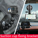 Suction Cup Jaws Flex Clamp Mount for for GoPro HERO9 Black / HERO8 Black /7 /6 /5 /5 Session /4 Session /4 /3+ /3 /2 /1, DJI Osmo Action, Xiaoyi and Other Action Cameras(Black)