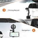 Suction Cup Jaws Flex Clamp Mount for for GoPro HERO9 Black / HERO8 Black /7 /6 /5 /5 Session /4 Session /4 /3+ /3 /2 /1, DJI Osmo Action, Xiaoyi and Other Action Cameras(Black)