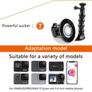 Suction Cup Jaws Flex Clamp Mount for for GoPro HERO9 Black / HERO8 Black /7 /6 /5 /5 Session /4 Session /4 /3+ /3 /2 /1, DJI Osmo Action, Xiaoyi and Other Action Cameras(Black)