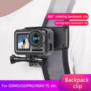 RUIGPRO 360 Degree Rotation Backpack Rec-Mounts Clip Clamp Mount + Phone Clamp for GoPro HERO9 Black / HERO8 Black /7 /6 /5 /5 Session /4 Session /4 /3+ /3 /2 /1, DJI Osmo Action, Xiaoyi and Other Action Cameras(Black)