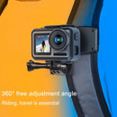 RUIGPRO 360 Degree Rotation Backpack Rec-Mounts Clip Clamp Mount + Phone Clamp for GoPro HERO9 Black / HERO8 Black /7 /6 /5 /5 Session /4 Session /4 /3+ /3 /2 /1, DJI Osmo Action, Xiaoyi and Other Action Cameras(Black)