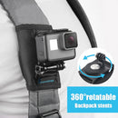 RUIGPRO Hook and Loop Fastener Backpack Rec-Mounts Clip Clamp Mount with Screw for GoPro HERO9 Black / HERO8 Black /7 /6 /5 /5 Session /4 Session /4 /3+ /3 /2 /1, DJI Osmo Action, Xiaoyi and Other Action Cameras(Black)