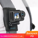 RUIGPRO Hook and Loop Fastener Backpack Rec-Mounts Clip Clamp Mount with Screw for GoPro HERO9 Black / HERO8 Black /7 /6 /5 /5 Session /4 Session /4 /3+ /3 /2 /1, DJI Osmo Action, Xiaoyi and Other Action Cameras(Black)