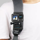 RUIGPRO Hook and Loop Fastener Backpack Rec-Mounts Clip Clamp Mount with Screw for GoPro HERO9 Black / HERO8 Black /7 /6 /5 /5 Session /4 Session /4 /3+ /3 /2 /1, DJI Osmo Action, Xiaoyi and Other Action Cameras(Black)