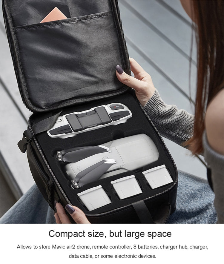 STARTRC Portable Carry Box Single Shoulder Storage Bag for DJI Mavci Air 2 Drone (Black)
