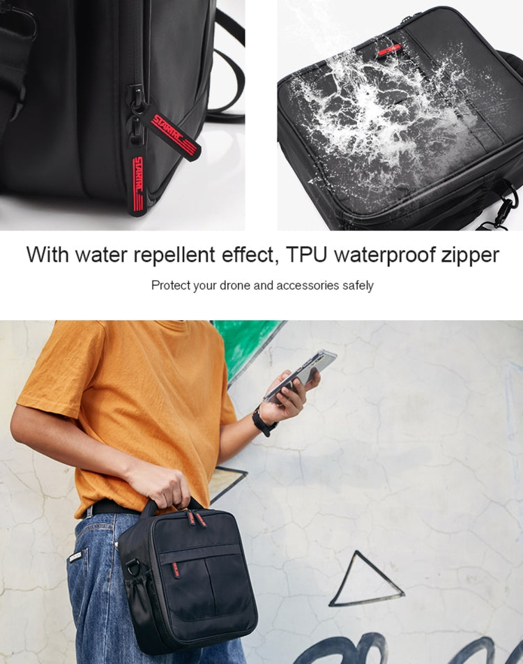 STARTRC Portable Carry Box Single Shoulder Storage Bag for DJI Mavci Air 2 Drone (Black)
