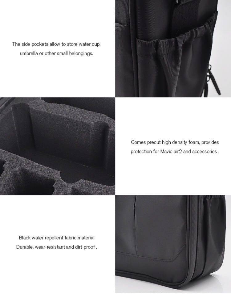STARTRC Portable Carry Box Single Shoulder Storage Bag for DJI Mavci Air 2 Drone (Black)