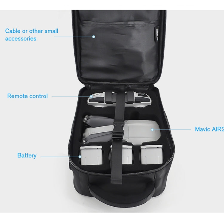 STARTRC Portable Carry Box Single Shoulder Storage Bag for DJI Mavci Air 2 Drone (Black)