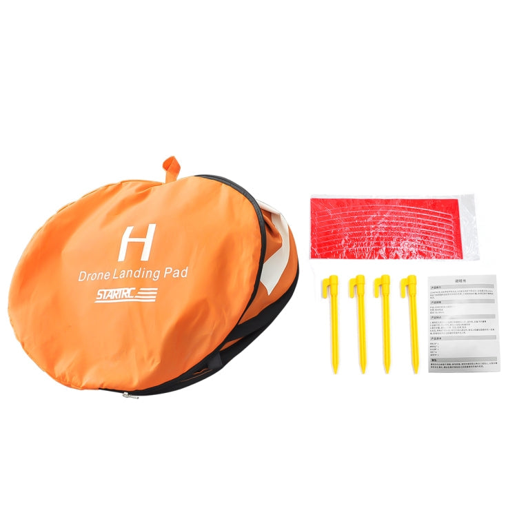 STARTRC 110cm Portable Folding Parking Apron for DJI M300RTK / Mavic / Phantom / M200 / Inspire, YUNEEC H(Black+Orange)