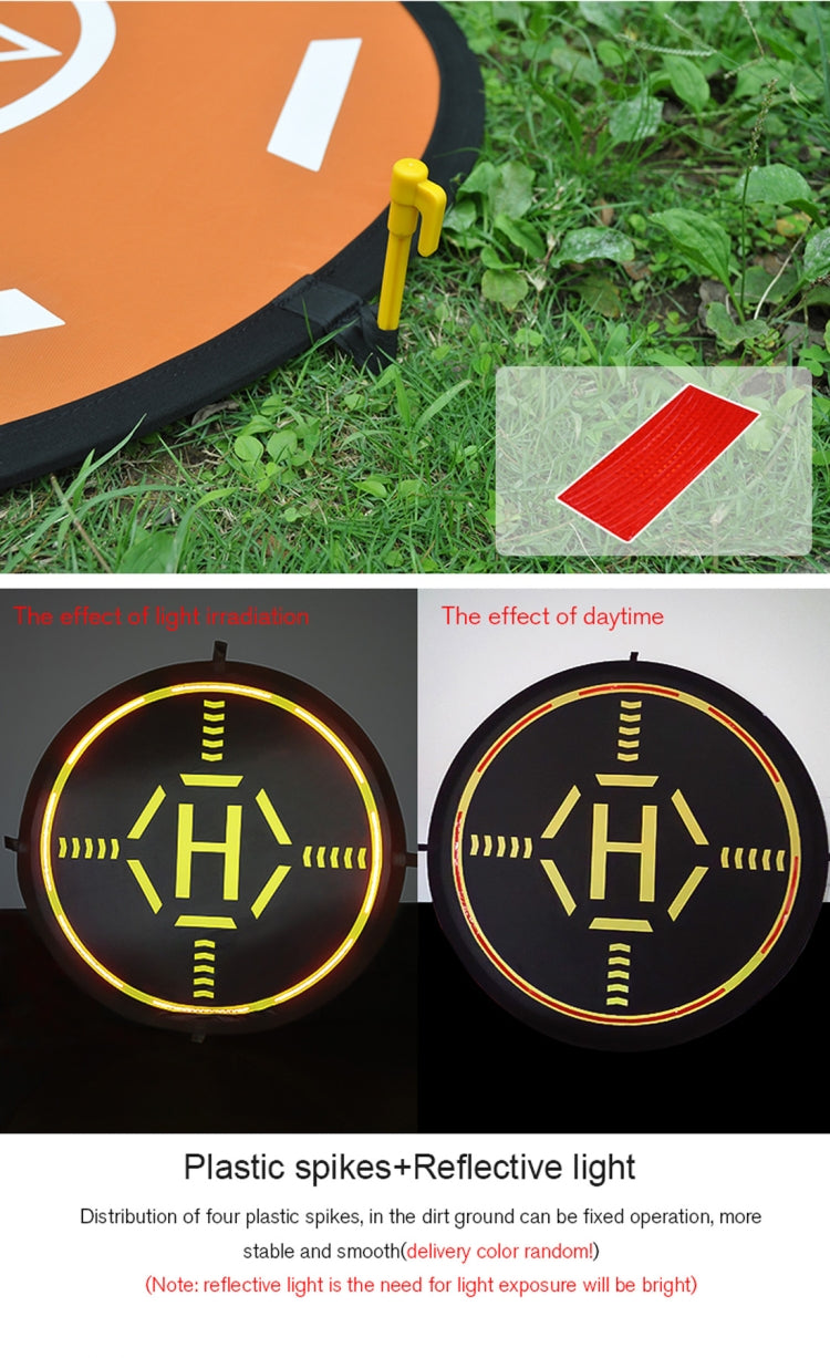 STARTRC 110cm Portable Folding Parking Apron for DJI M300RTK / Mavic / Phantom / M200 / Inspire, YUNEEC H(Black+Orange)