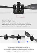 STARTRC 2 Pairs Foldable Color LED Flash Lamp Low Noise Propellers for DJI Mavic Air 2(Black)