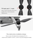 STARTRC 2 Pairs Foldable Color LED Flash Lamp Low Noise Propellers for DJI Mavic Air 2(Black)