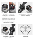 STARTRC 2 Pairs Foldable Color LED Flash Lamp Low Noise Propellers for DJI Mavic Air 2(Black)