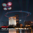 STARTRC 2 Pairs Foldable Color LED Flash Lamp Low Noise Propellers for DJI Mavic Air 2(Black)