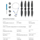 STARTRC 2 Pairs Foldable Color LED Flash Lamp Low Noise Propellers for DJI Mavic Air 2(Black)