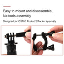 STARTRC Bike Motorcycle Handlebar Aluminum Mount Fixed Holder for DJI OSMO Pocket / Pocket 2 (Black)