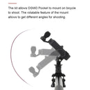 STARTRC Bike Motorcycle Handlebar Aluminum Mount Fixed Holder for DJI OSMO Pocket / Pocket 2 (Black)