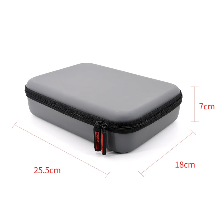 STARTRC Portable PU Leather Storage Bag Carrying Case for DJI OM4 / Osmo Mobile 3, Size: 25.5cm x 18cm x 7cm(Grey)