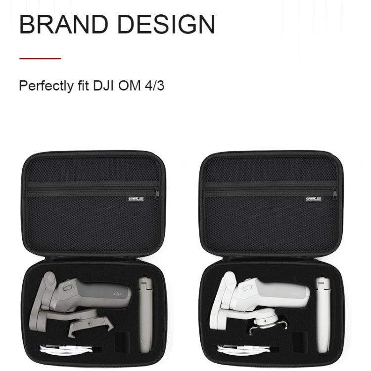 STARTRC Portable PU Leather Storage Bag Carrying Case for DJI OM4 / Osmo Mobile 3, Size: 25.5cm x 18cm x 7cm(Grey)