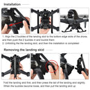 STARTRC 1109399 Folding Heightened Quick Release Landing Gear Holder for DJI FPV(Black)