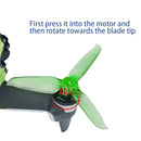 RCSTQ 2 Pairs Clear Color Quick-release Propellers for DJI FPV(Green)